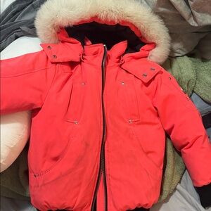 Moose Knuckles Kids Coral Puffer Jacket with Black Accents